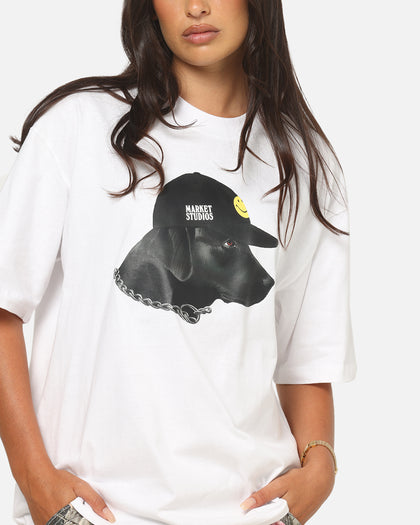 Market Smiley Dog Got Style T-Shirt White