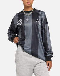 Carre Academy Oversized Long Sleeve T-Shirt Black/Grey