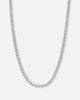 Saint Morta 4.3mm Smooth Cut Cuban Chain White Gold