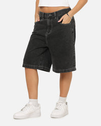 X-Large 91 Star Bull Denim Shorts Washed Black