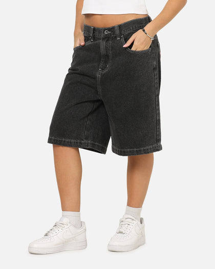 X-Large 91 Star Bull Denim Shorts Washed Black