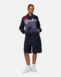 Pro Standard New York Yankees Roses Satin Jacket Navy