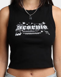 Rats Get Fat Women's Scorpio Crop Singlet Black