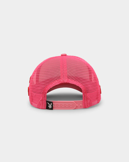 Playboy By CK Glow Up Trucker Snapback Pink/White