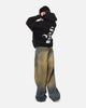 Saint Morta Gothic Stack Boxy Hoodie Black