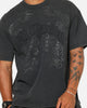 Ed Hardy Double Dragon Applique T-Shirt Black