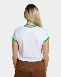 GUESS Originals Women's GUESS Originals X J Balvin Cropped Ringer T-Shirt Pure White Multi