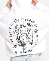 Saint Morta Weiry Hearts Boxy Hoodie White
