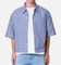 MNML Crispy Poplin Over Button Up Shirt Blue