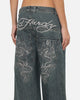 Ed Hardy Dragon Ultra Wide Jeans Mid Blue
