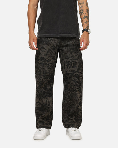 X-Large Comic Denim Pants Black