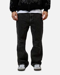 Revenge Cross Denim Pants Black