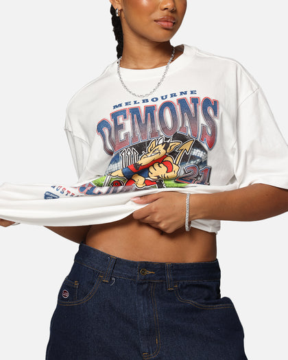 Mitchell & Ness Melbourne Demons Mascot T-Shirt Vintage White