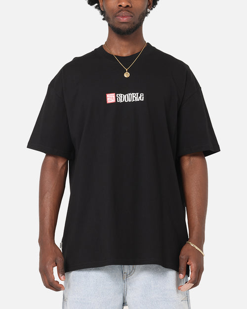 S Double Cube Mid Block T-Shirt Black