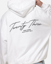 XXIII Script Hoodie White/Black