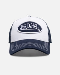 Von Dutch Navy & White Trucker Snapback Dark Navy