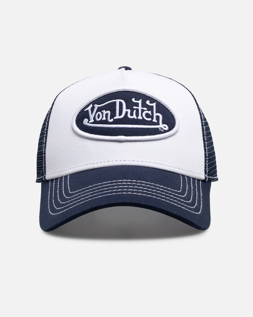 Von Dutch Navy & White Trucker Snapback Dark Navy