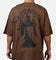 Saint Morta Virtues Mock Neck T-Shirt Brown