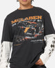 Mitchell & Ness X Mclaren Checkered Vintage Long Sleeve T-Shirt Black/Vintage White