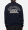 S Double Team Knit Quarter Zip Crewneck Navy