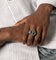 Guess Mainline Rebel Knight 18mm Dagger Crystal Ring Silver