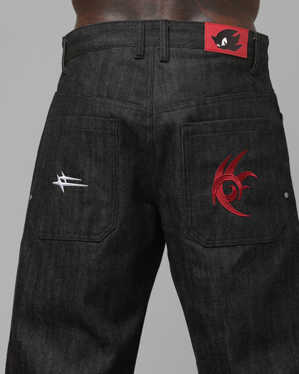 Loiter x Sonic Shadow Jeans Black