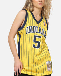 Mitchell & Ness Indiana Pacers Jalen Rose #5 Swingman Road Jersey Yellow