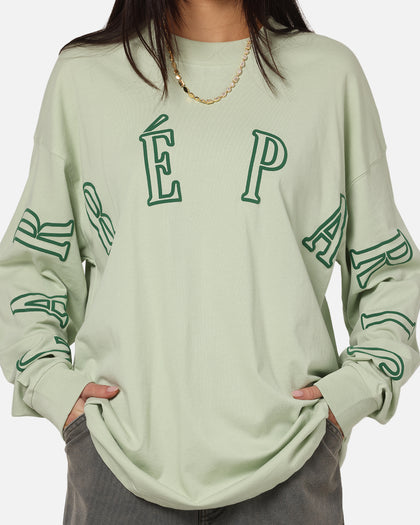 Carre Global Oversized Long Sleeve T-Shirt Sage