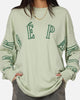Carre Global Oversized Long Sleeve T-Shirt Sage
