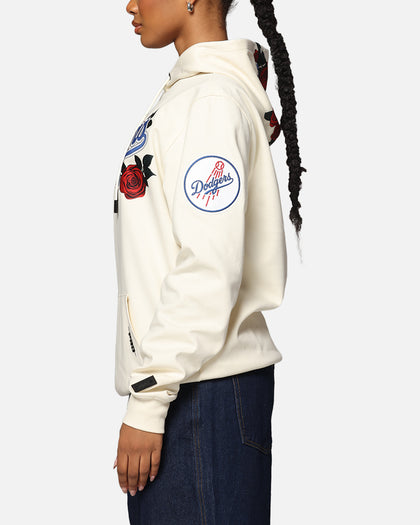 Pro Standard Los Angeles Dodgers Roses Pullover Hoodie Eggshell