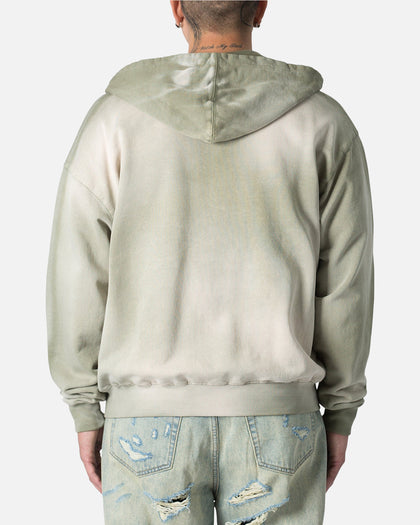 MNML Faded Basic Zip Up Hoodie Washed Olive