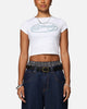 Ed Hardy Women's Distressed Logo Baby T-Shirt White