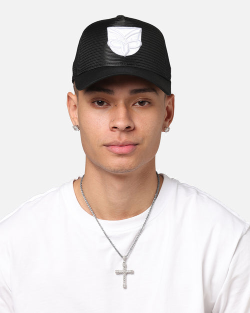 New Era New Zealand Warriors 'NRL Mesh Crown' 9FORTY A-Frame Trucker Snapback Black