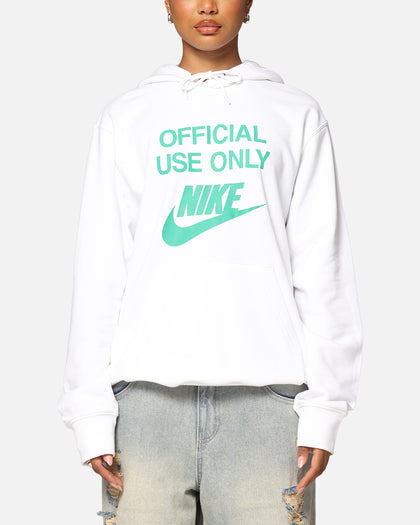 Nike Club French Terry Pullover Hoodie White/White/Green