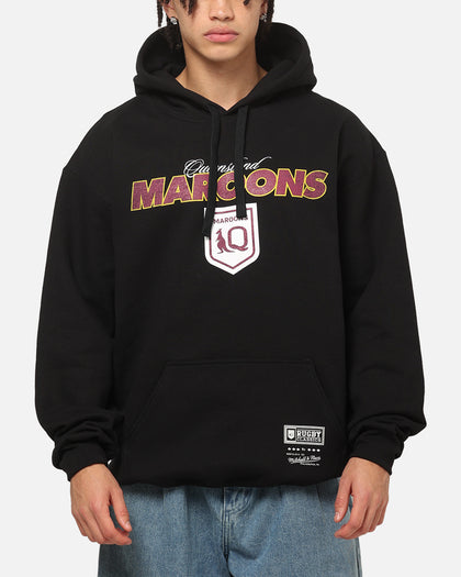 Mitchell & Ness Queensland Maroons 27 X Series Vintage Hoodie Black