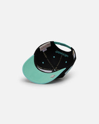 Mitchell & Ness Charlotte Hornets "Ice Blue" Script Origin Snapback Black/Ice Blue