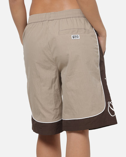 Carre Script Boardshorts Brown