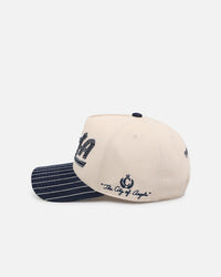 Mitchell & Ness Los Angeles Clippers 'Visor Stripes' Pro Pinch Snapback Natural