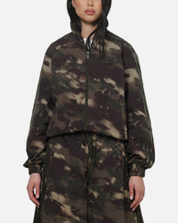Adidas Women's Loose Track Top Green Camo