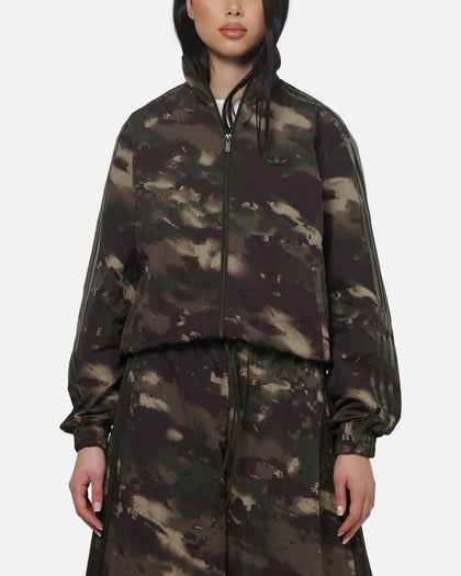 Adidas Women's Loose Track Top Green Camo