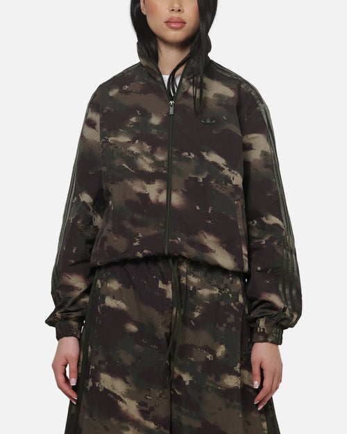 Adidas Women's Loose Track Top Green Camo