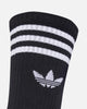 Adidas 3-Stripes Crew Socks 3 Pack Black/White