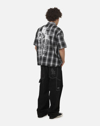 Saint Morta Dark Romance Button Up Shirt Black/White