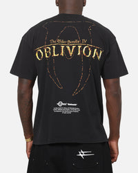 73Studio X Skyrim: The Elder Scrolls Oblivion T-Shirt Black Acidwash