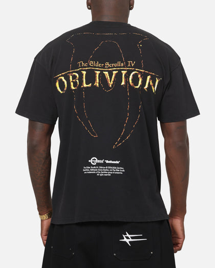 73Studio X Skyrim: The Elder Scrolls Oblivion T-Shirt Black Acidwash
