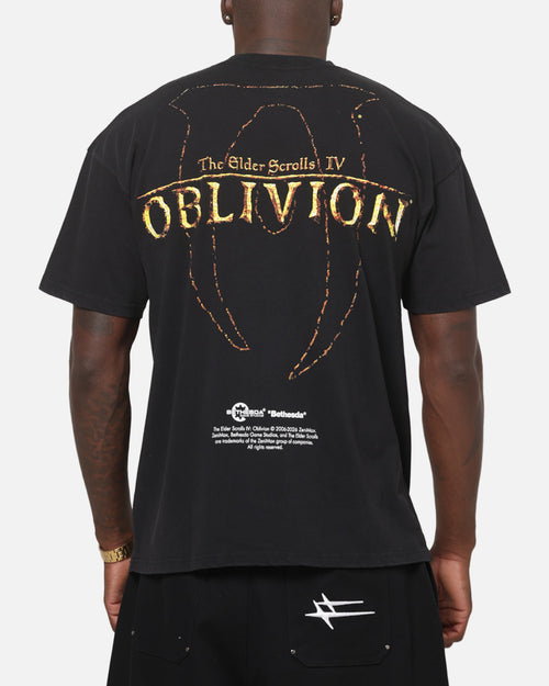 73Studio X Skyrim: The Elder Scrolls Oblivion T-Shirt Black Acidwash