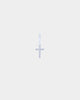 Saint Morta Mini Cross Earring Iced White Gold