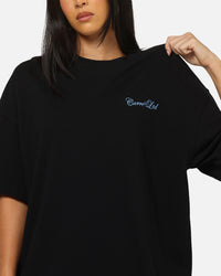 Carre Side Script Oversized T-Shirt Black/Blue