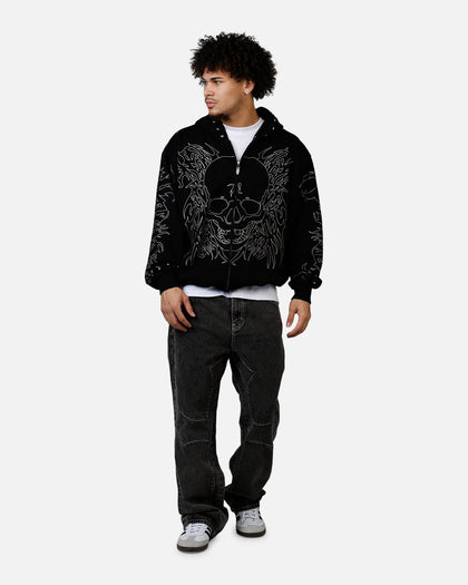 Revenge Cross Denim Pants Black
