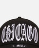 New Era Chicago Bulls 'Oversized Gothic Script Crown' 9FORTY A-Frame Snapback Black/White